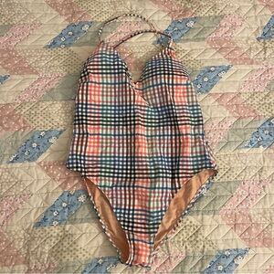 Womans Plaid One-Piece Swimsuit